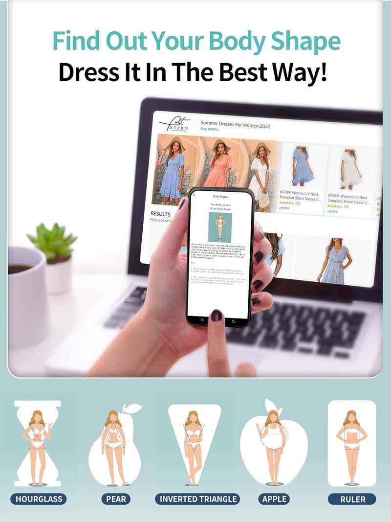 Slimpal Smart Body Measuring Tape, Tape Measure for Body Waist Arms Hip Bust Measurements Device with App, Retractable Bluetooth Monitoring Body Fat BMI Tool for Fitness Shape & Weight Loss - Image 5